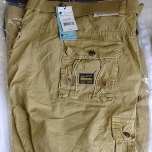 Men's Blue Rock Slim Fit Multi-Pocket Cotton Cargo